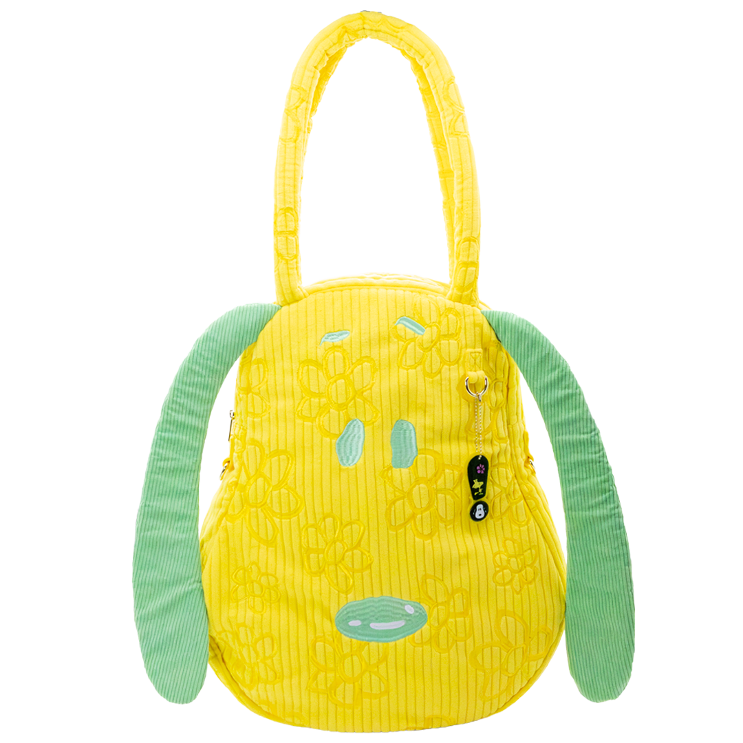 Peanuts Sherbet Spring Snoopy Head Oversized Corduroy Tote Bag