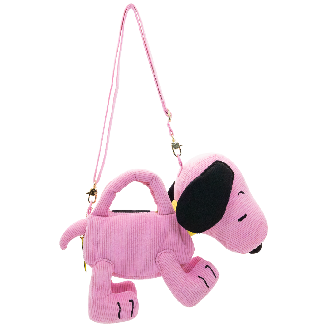 Peanuts Sherbet Spring Snoopy Figural Corduroy Crossbody Bag
