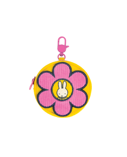 Miffy Flower Corduroy Coin Bag Charm