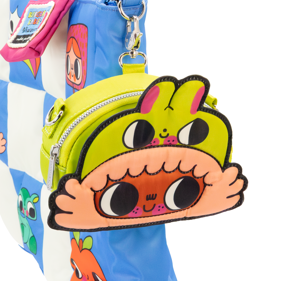 Burger Babie Padded Nylon Mini Crossbody Bag