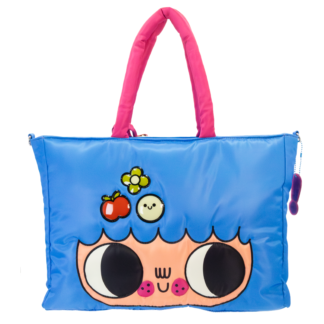 Burger Babie Nylon Padded Check Tote Bag