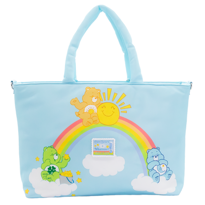 Care Bears and Clouds Quilted Nylon Tote Bag