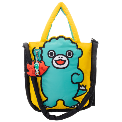 Chibi Godzilla Raids Again Father & Son Padded Die-Cut Tote Bag