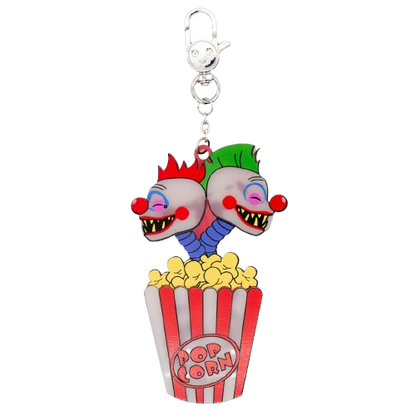WEB EXCLUSIVE Killer Klowns From Outer Space 5" Layered Acrylic Double Headed Klown Bag Charm