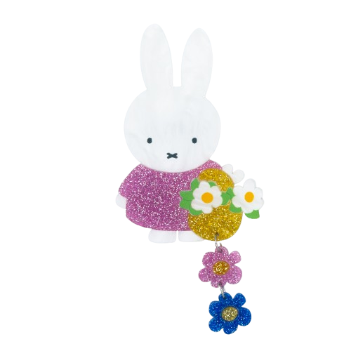 Miffy Flower Dangles Acrylic Collectible Pin