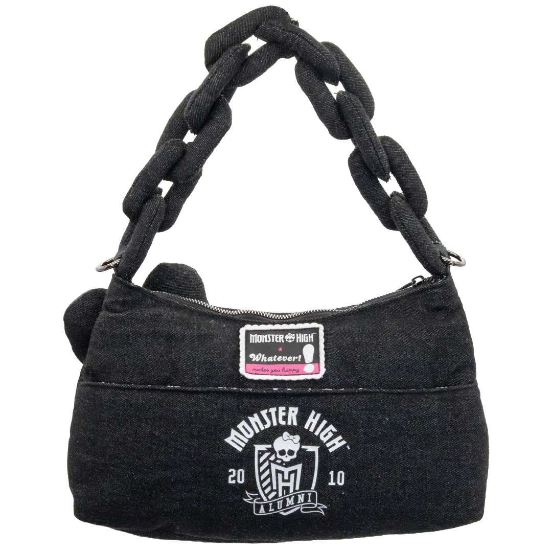 Whatever! Makes You Happy X Monster High Alumni Padded Denim Baguette Crossbody Bag
