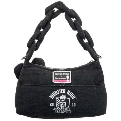 Whatever! Makes You Happy X Monster High Alumni Padded Denim Baguette Crossbody Bag