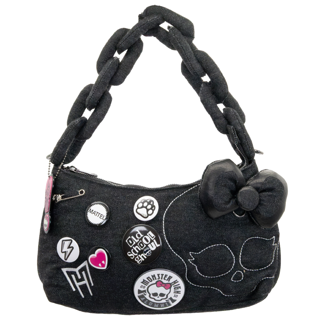 Whatever! Makes You Happy X Monster High Alumni Padded Denim Baguette Crossbody Bag