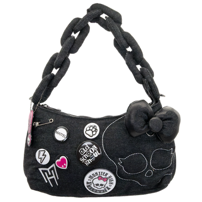 Whatever! Makes You Happy X Monster High Alumni Padded Denim Baguette Crossbody Bag