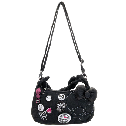 Whatever! Makes You Happy X Monster High Alumni Padded Denim Baguette Crossbody Bag