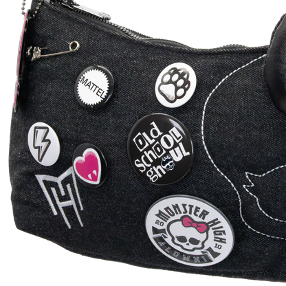 Whatever! Makes You Happy X Monster High Alumni Padded Denim Baguette Crossbody Bag