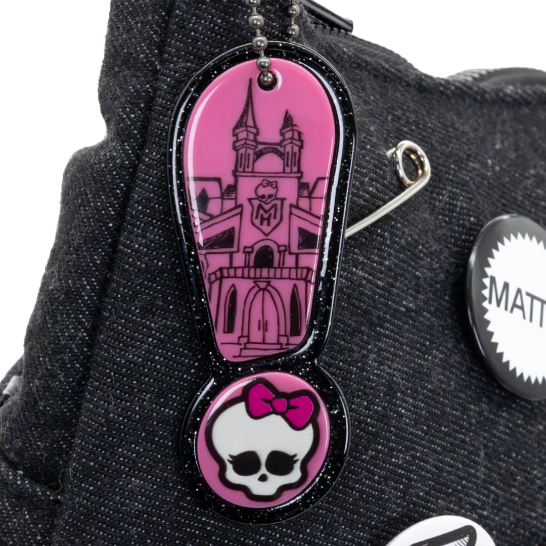 Whatever! Makes You Happy X Monster High Alumni Padded Denim Baguette Crossbody Bag