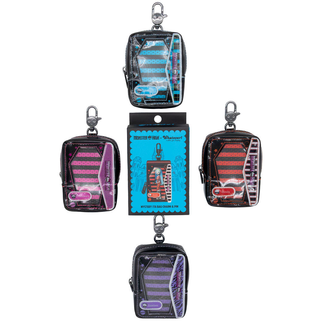 Whatever! Makes You Happy X Monster High Mystery Doll Box Mini ITA Bag Charm with Epoxy Pin