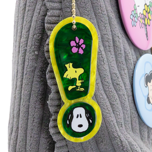 Peanuts Sherbet Spring Pins and Patches Corduroy Baguette Bag