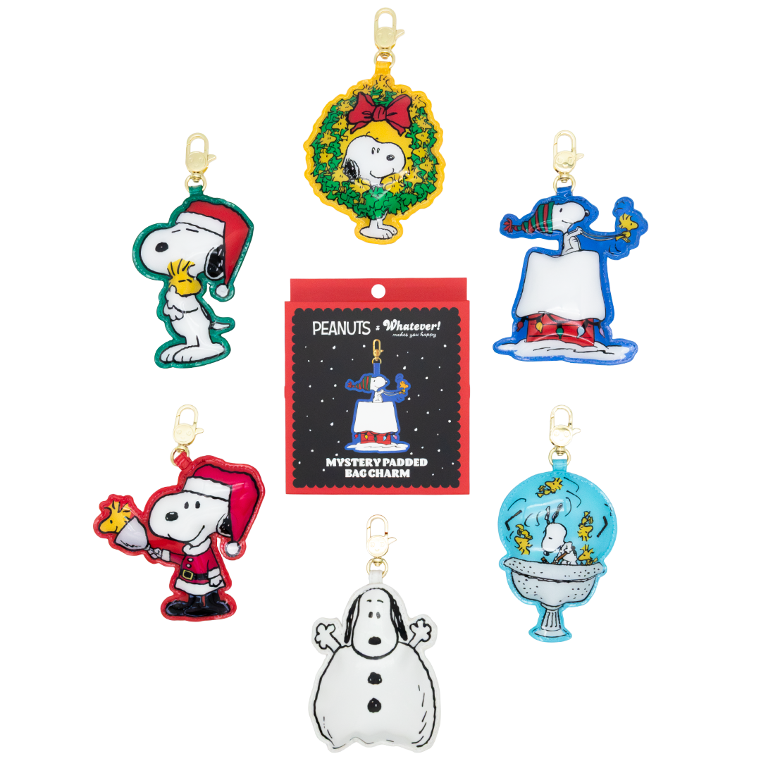 Peanuts Snoopy Winter Scenes Mystery Box Padded Vinyl Bag Charms