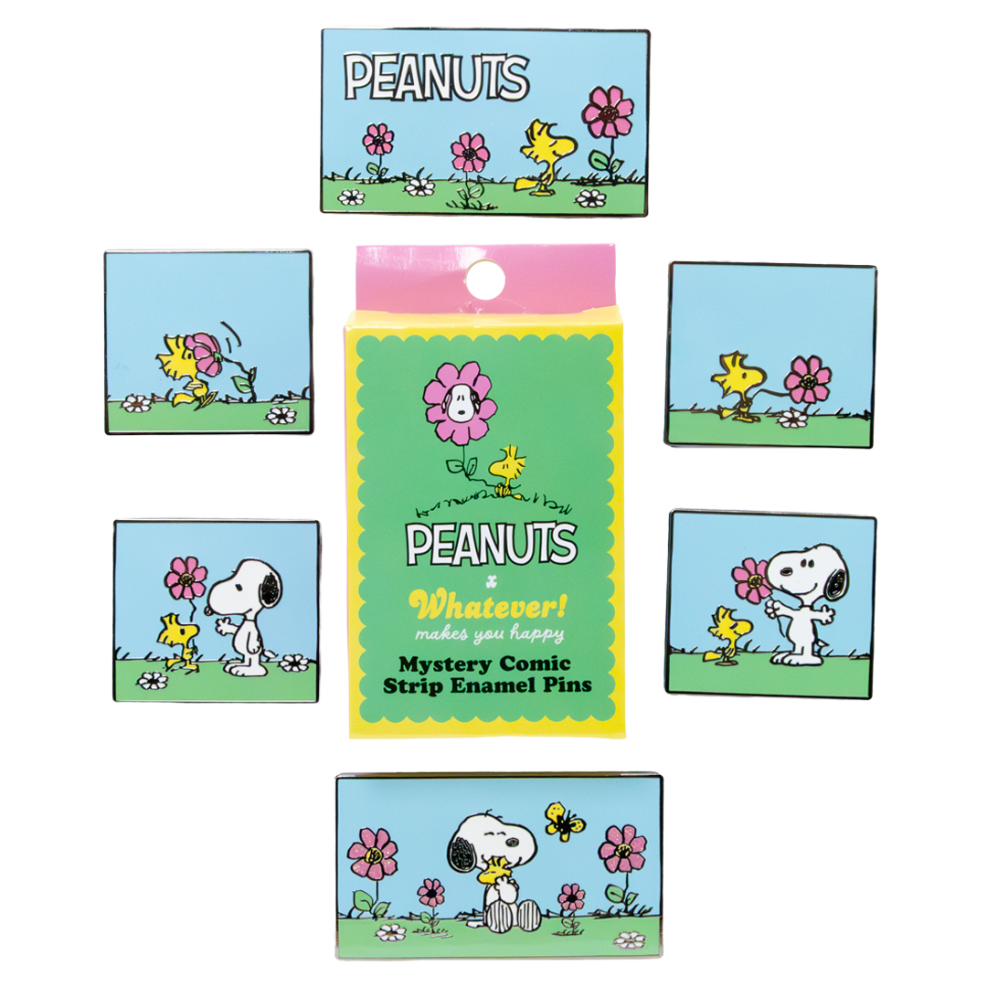 Peanuts Sherbet Spring Mystery Box Comic Strip Puzzle Enamel Pins