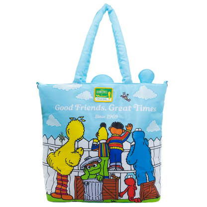 Whatever! Makes You Happy X Sesame Street Good Friends Great Times Oversized Tote Bag