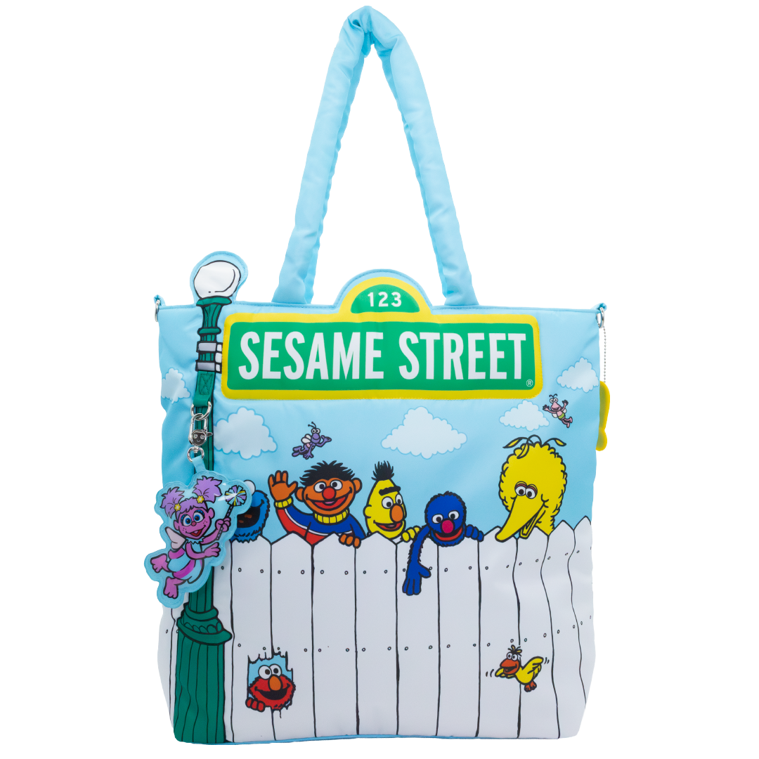 Whatever! Makes You Happy X Sesame Street Good Friends Great Times Oversized Tote Bag
