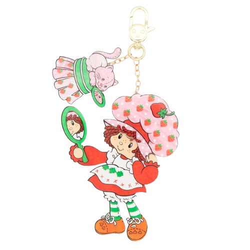 WEB EXCLUSIVE Strawberry Shortcake™ 5" Layered Acrylic Bag Charm w/ Custard Charm