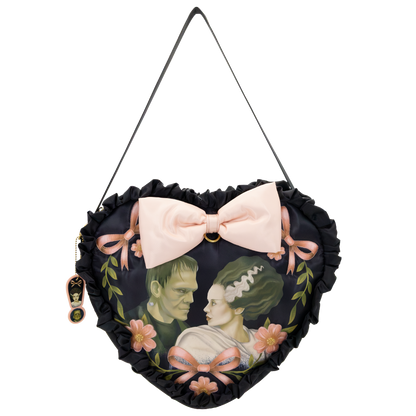 Universal Monsters Coquette Frankie & Bride Oversized Heart Tote Bag