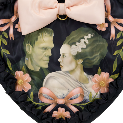 Universal Monsters Coquette Frankie & Bride Oversized Heart Tote Bag